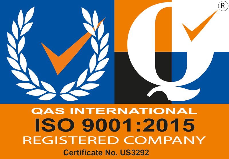 ISO 9001 quality management system certification badge