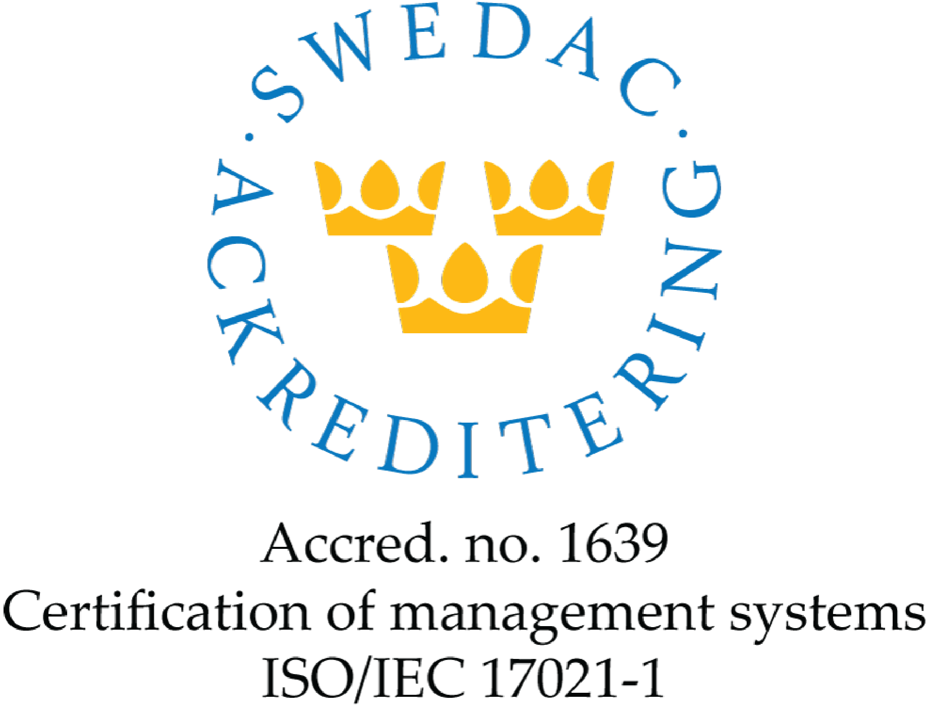 SWEDAC accreditation certification mark